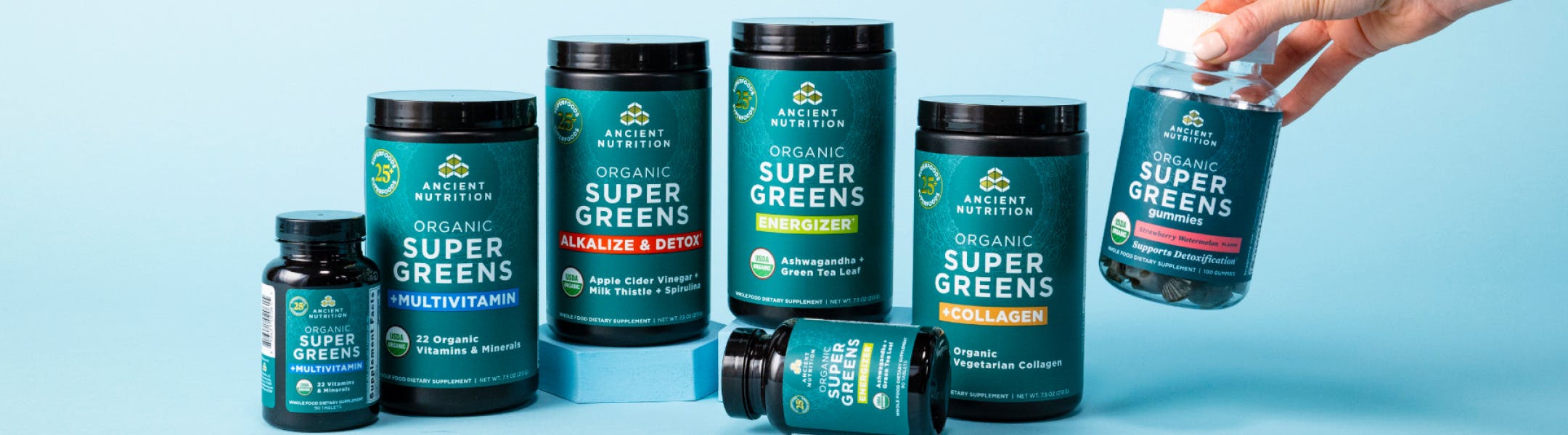 bottles of supergreens 