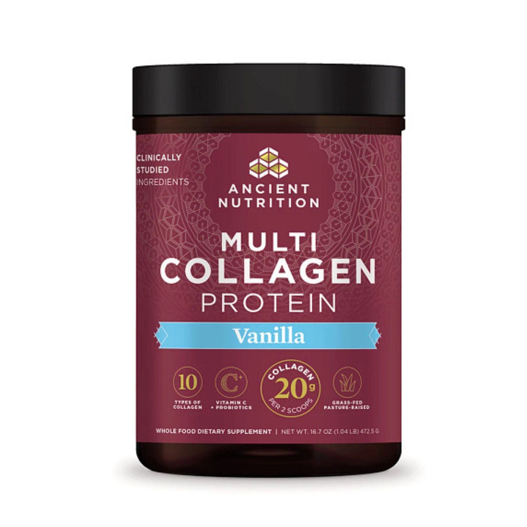 Multi collagen vanilla front of bottle