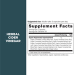 herbal cider vinegar capsules supplement label