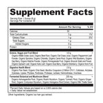 supergreens greens flavor supplement label