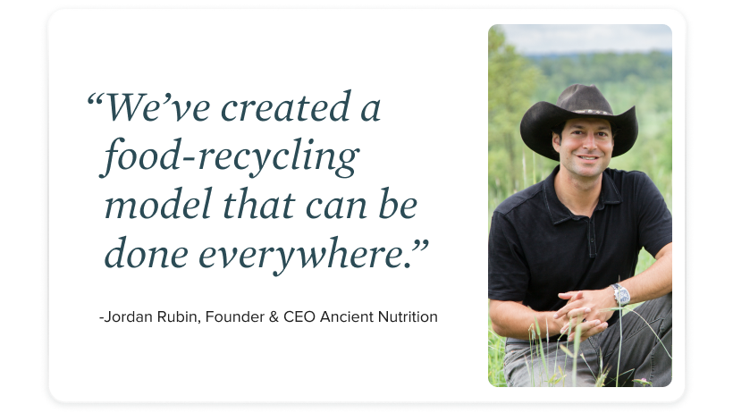"We've created a food-recycling model that can be done anywhere." - Jordan Rubin